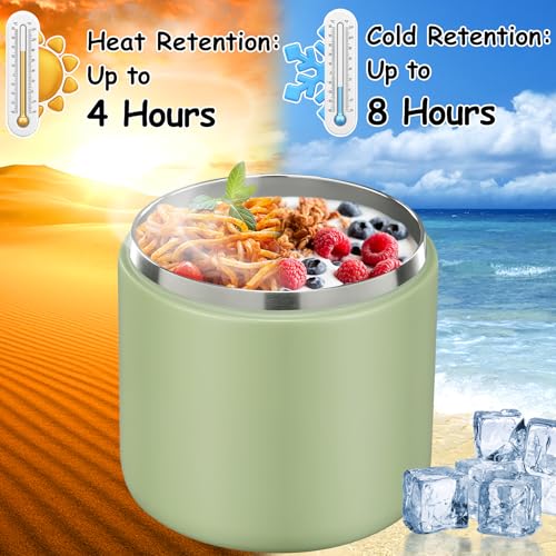 19oz Insulated Vacuum Food Jar with Buckle Lid Wide Mouth Soup Thermo for Hot Food Kids Leakproof Stainless Steel Lunch Container