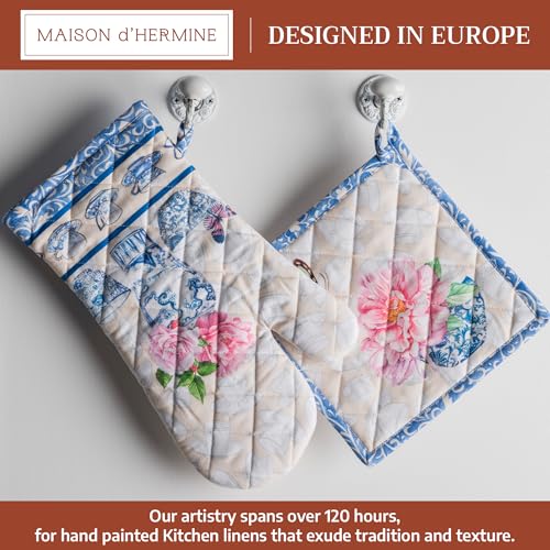 100% Cotton Oven Mitt & Pot Holder Set