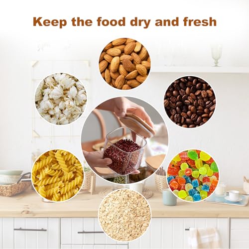 Glass Food Storage Jars 27oz Set of 6 (6 Count)