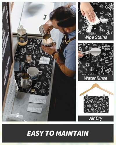 Coffee Mat Hide Stain Rubber Backed Absorbent Dish Drying Mat for Kitchen Counter
