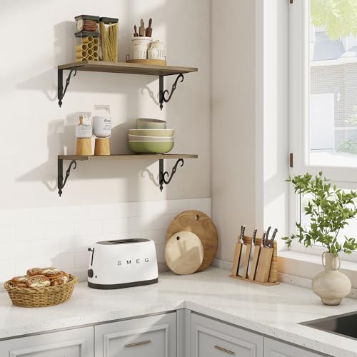 12 Inch Deep Floating Shelves for Wall (2 Count)