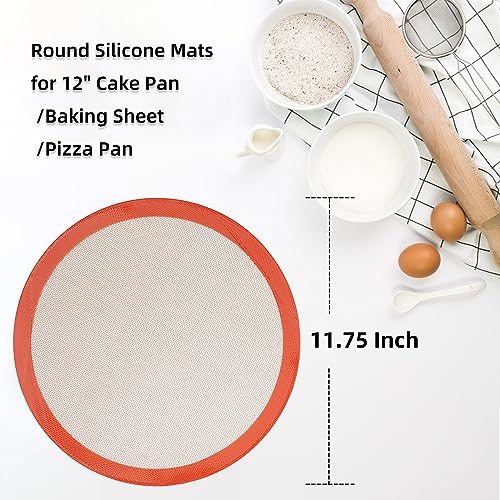 Round Silicone Baking Mats for 12 Inch Pizza Pan