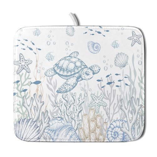 Ocean Turtle Dish Drying Mat