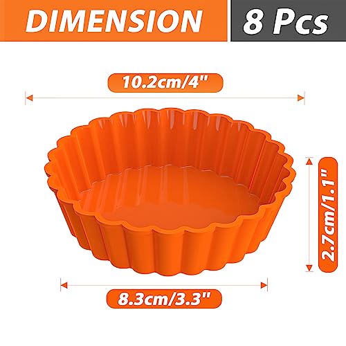 Silicone Mini Tart Pan 4 Inch Non (8 Count)