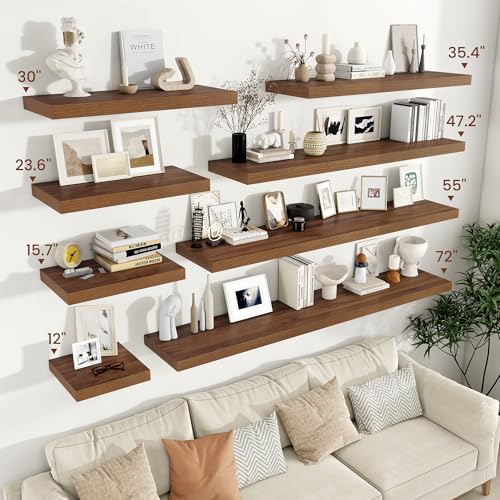 Deep Floating Shelves 48x12” Set of 2 (2 Count)