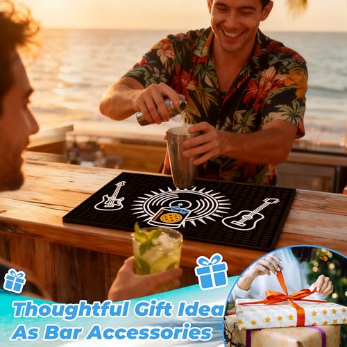 Neon Tiki Black Bar Mat 18 x 12 Inch