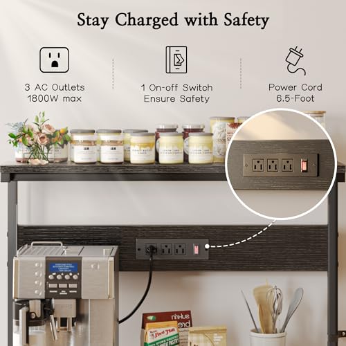 Bakers Rack with Power Outlets