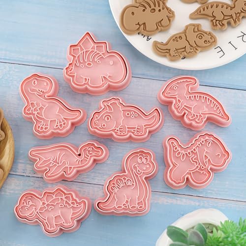 8 Pcs Dinosaur Cookie Cutters Set