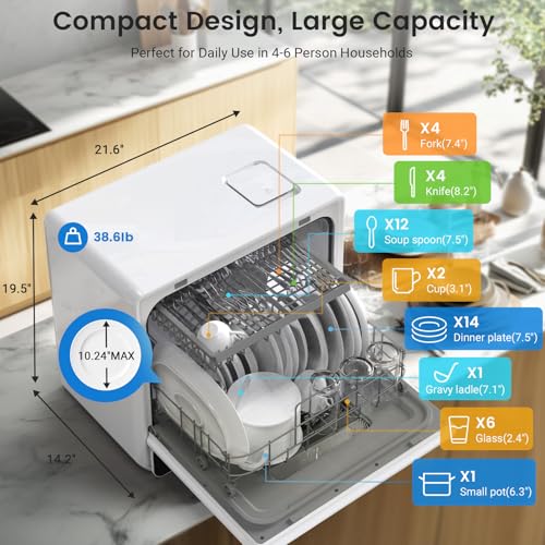 WiFi Countertop Portable Mini Dishwasher