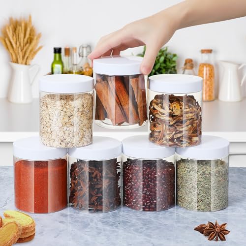 Plastic Jars with Lids (16 Count)