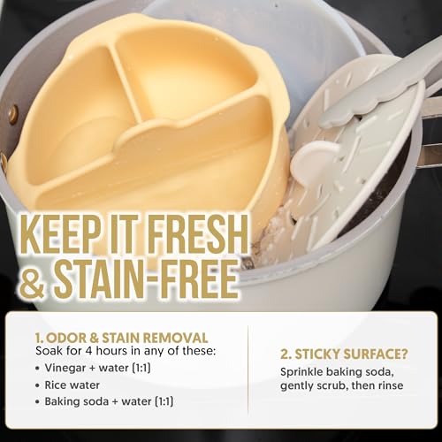 48oz Platinum Silicone 3 Compartmented Microwave Steamer Pot with Handle & Lid