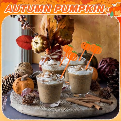 36 Pcs Fall Pumpkin Coffee Stirrers