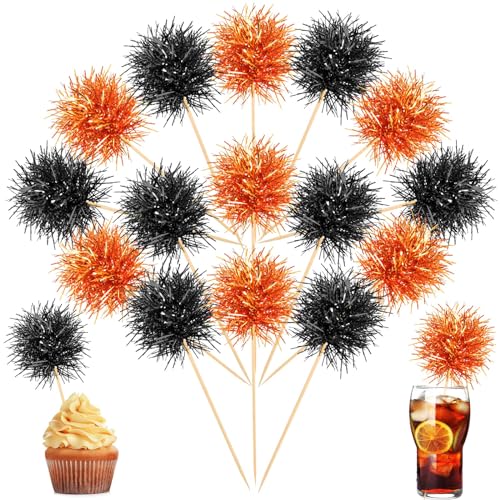 100 Pcs Halloween Foil Firework Cupcake Toppers