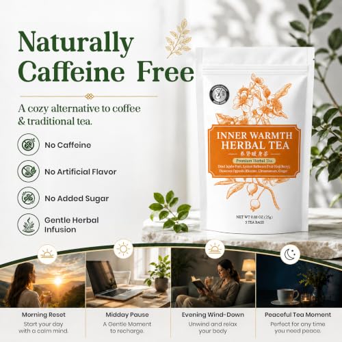 Inner Warming Comfort & Daily Vitality Traditional Chinese Herbal Tea for Modern Wellness (5 Count)