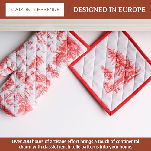 100% Cotton Oven Mitt & Pot Holder Set (2 Count)