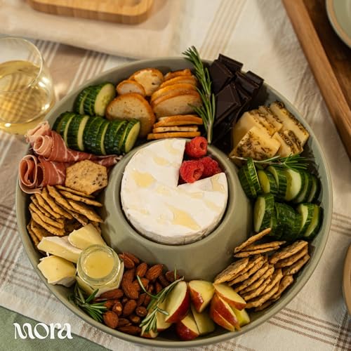 Mora Ceramic Chips and Dip Serving Tray