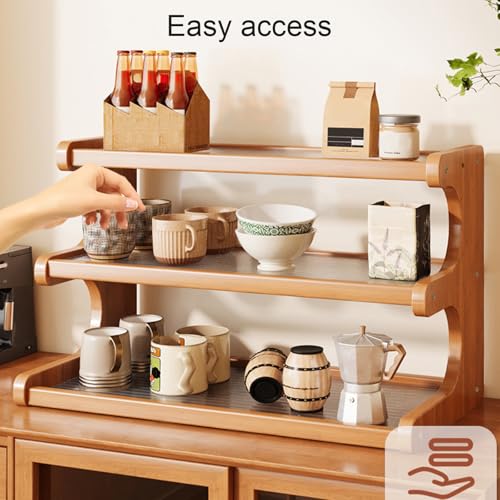 3 Tier Wooden Mug Holder Countertop
