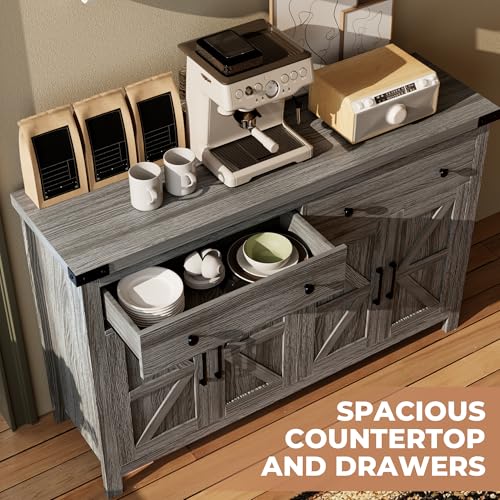 55" Sideboard Buffet Cabinet with Storage