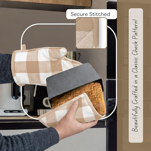 Buffalo Plaid Check Oven Mitts and Pot Holders Set of 4 (4 Count)