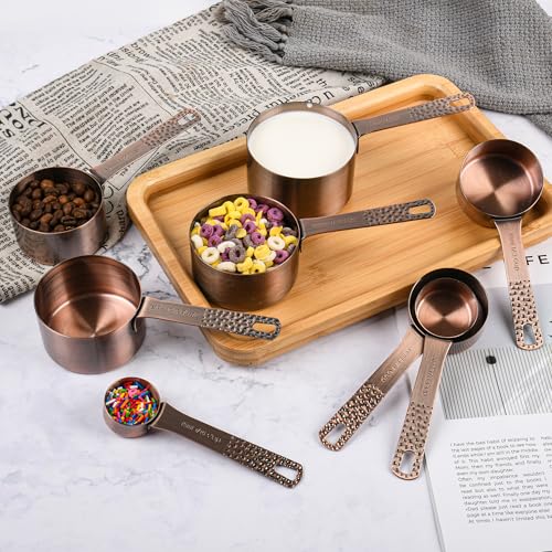Copper Measuring Cups and Spoons Set 20 for Kitchen & Baking (20 Count)