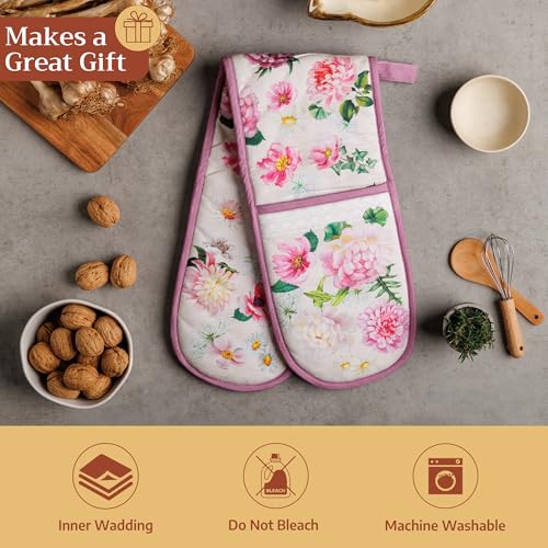 Double Oven Mitts 100% Cotton Double Oven Glove