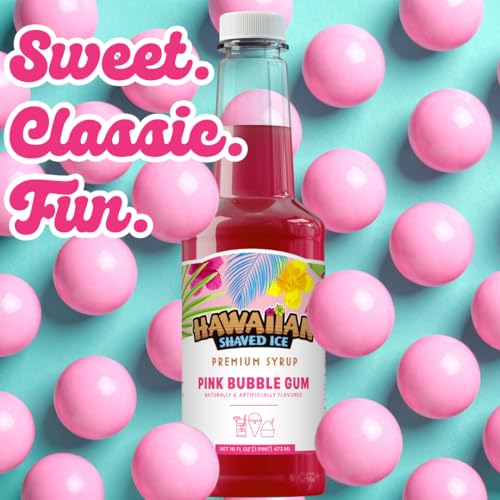 Pink Bubble Gum Syrup (16 Fl Oz)