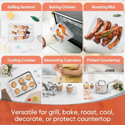 4 PCS Baking Rack for Oven Cooking