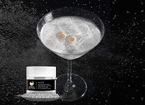 White BREW GLITTER Edible Glitter For Drinks