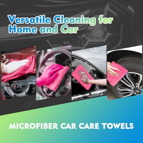 Microfiber Cleaning Cloth 20 Pack 11.5 x 11.5 Inch Microfiber Towels for Cars Ultra Absorbent Cleaning Rags Lint Free Cleaning Towels for Household Kitchen (20 Count)