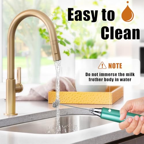 Green Milk Frother Wand for Coffee