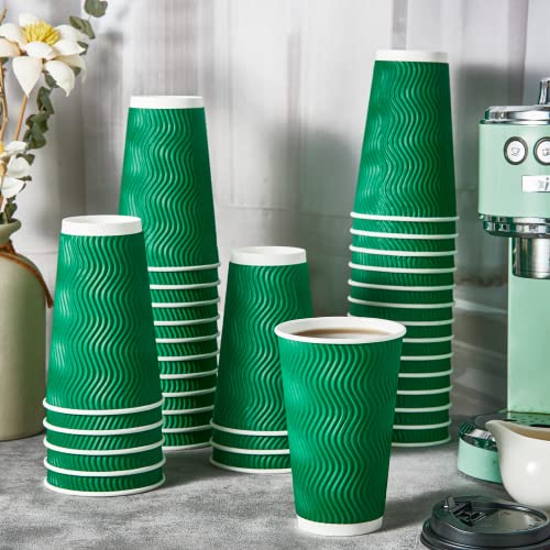 80 Count 16 oz Coffee Cups with Lids