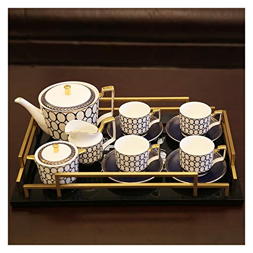 Tea Set Porcelain Afternoon Tea Set Tea Cup Gift Set Tea Pack Tea Cups and Saucer Teapot Sugar Bowl Cream Jug Modern Light Coffee Luxury Service