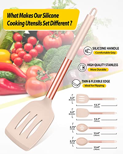 Pack of 4 Silicone Cooking Utensils Set (4 Count)