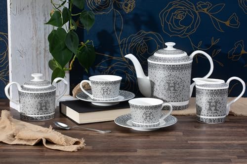 Complete Porcelain Tea Set for 6