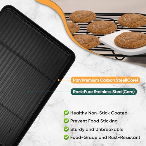 Nonstick Baking Oven Pan with Rack for Cookie