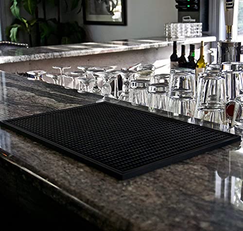 Premium Bar Mat 18in x 12in 1cm Thick Durable and Stylish Service Bar Mat for Spills
