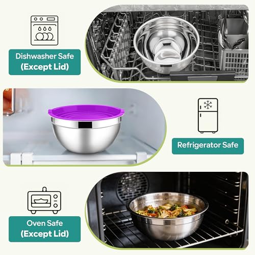 Mixing Bowls with Lids Set (5 Count)