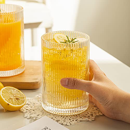 Vintage Ribbed Glassware Set (4 Count)