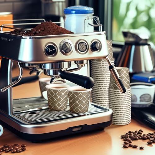 200 Pcs Count 3 oz Disposable Coffee Cups Disposable Espresso Cups Small Paper Cups 3 oz Cups for Coffee Tea Cocoa Juice Mini Paper Cups for Cafes Offices and Home