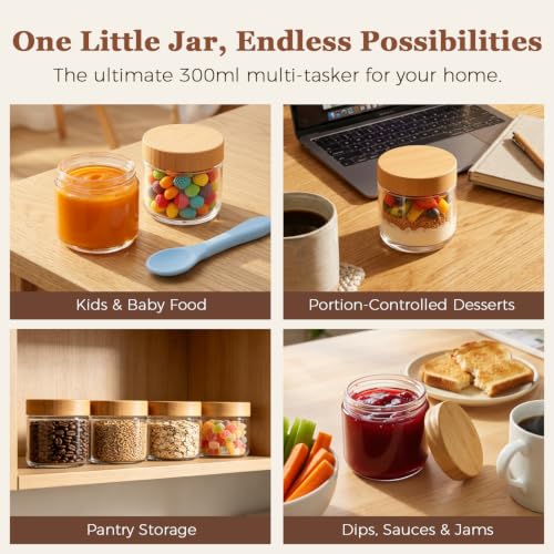 Overnight Oats Containers with Lids 10 oz (4 Count)
