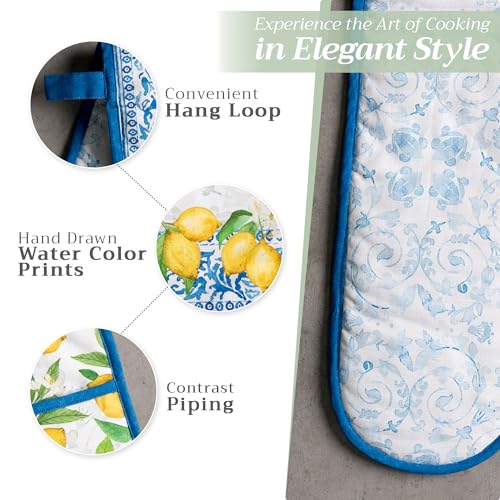 Double Oven Mitts 100% Cotton Double Oven Glove