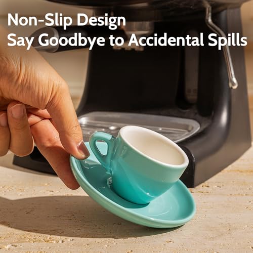 Espresso Cups with Saucers (4 Count)