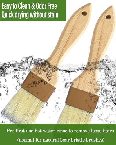 Natural Boar Bristle Pastry & Basting Brush (2 Count)