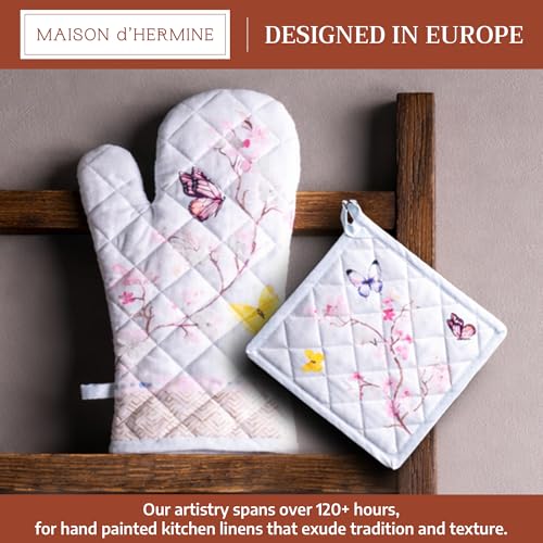 100% Cotton Oven Mitt & Pot Holder Set