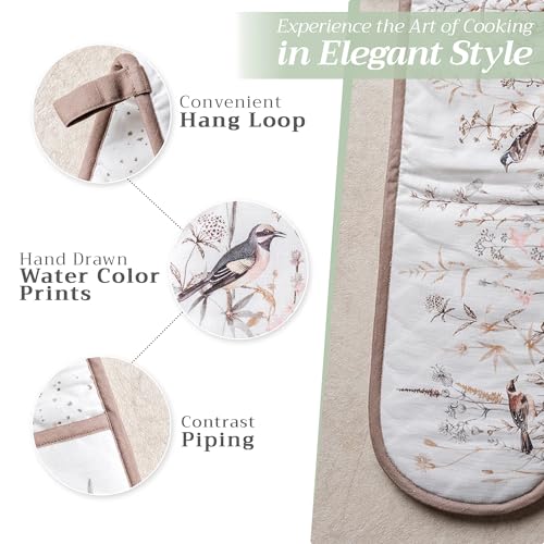 Double Oven Mitts 100% Cotton Double Oven Glove