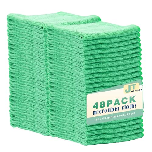 48 Pack 16'x16' Microfiber Household Cleaning Cloths (48 Count)