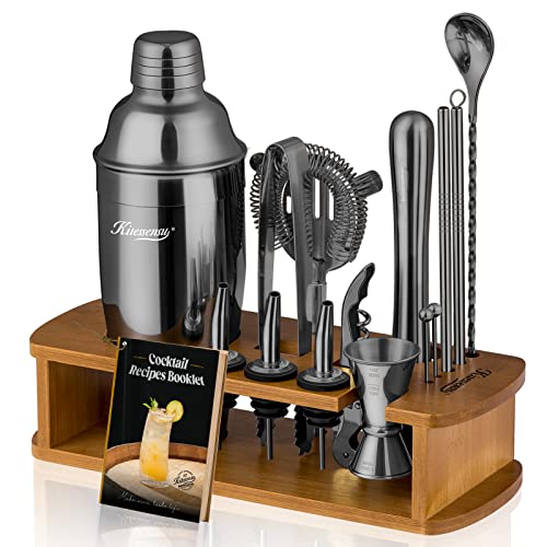 Cocktail Shaker Set Bartender Kit with Stand (15 Count)