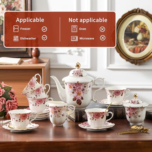 Country Roses Porcelain Tea Set