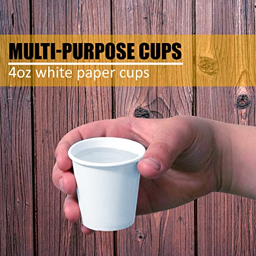 White Disposable Paper Coffee Cups with Lids (50 Count)