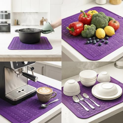 Silicone Dish Drying Mat for Multiple Usage
